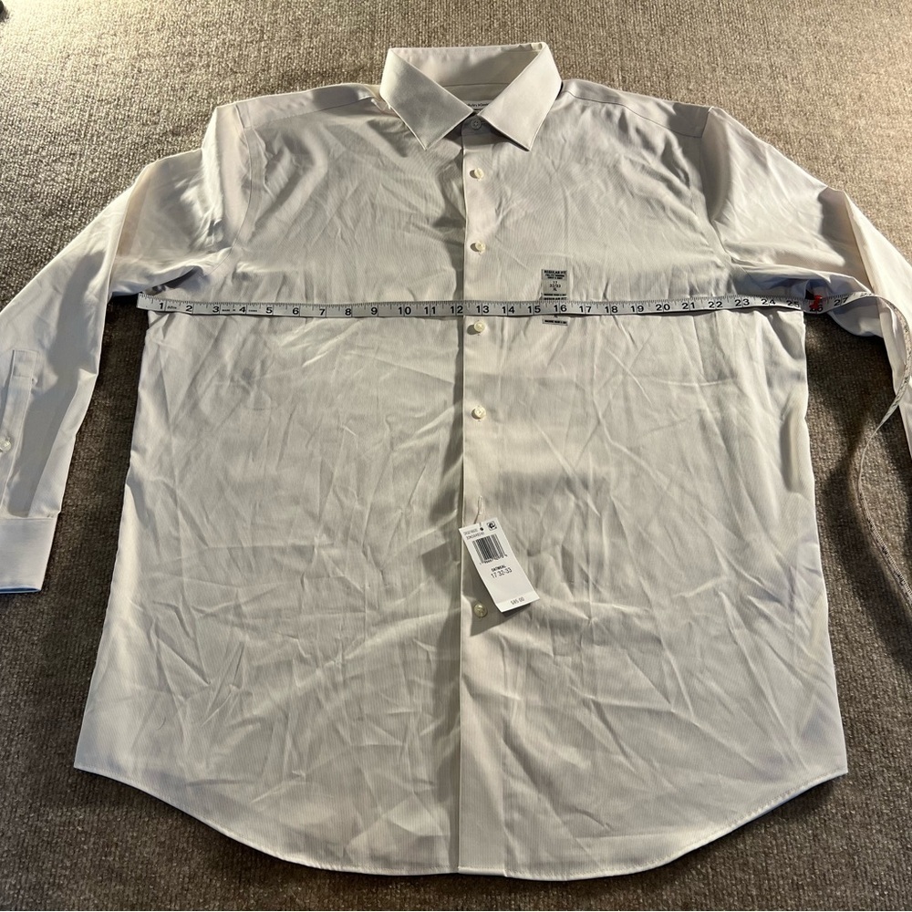 Men's Calvin Klein Oatmeal Dress Shirt - Picture 2 of 5
